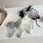 3-color mixed polka dot bow lace socks, spring and summer thin transparent glass mesh (short) mid-calf socks, sweet breathable sweat-absorbing Women's socks - KawaSocks