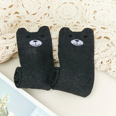 Panda Over-the-Knee Stockings - Dark Grey - Average Size - KawaSocks