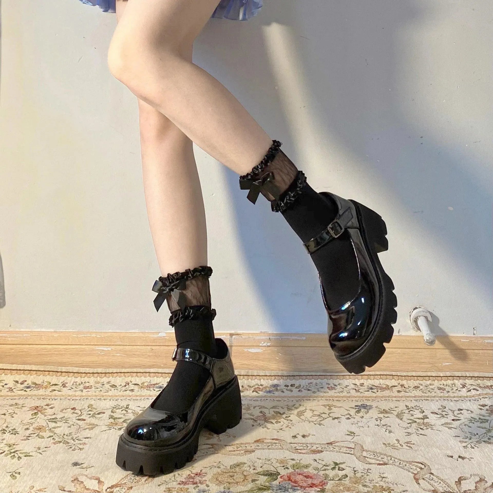 Sweet Lolita Ruffle Lace Cute Socks - KawaSocks