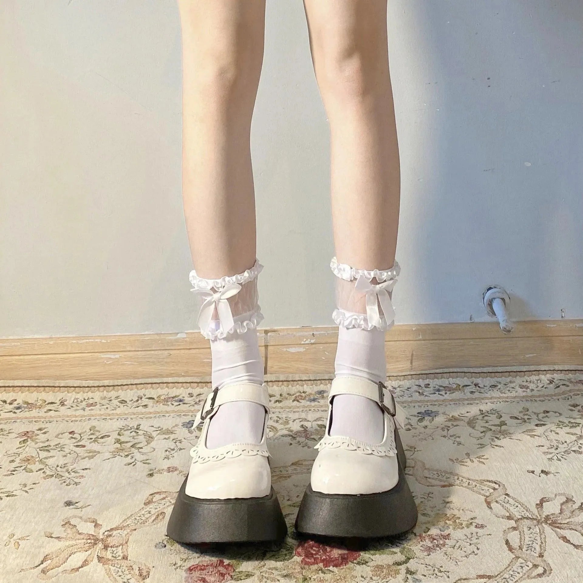 Sweet Lolita Ruffle Lace Cute Socks - KawaSocks