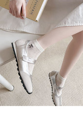 Sweet Coquette Lightweight Cotton Pointelle Bow Ankle Socks for Everyday Kawaii Styling