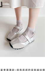 Sweet Coquette Lightweight Cotton Pointelle Bow Ankle Socks for Everyday Kawaii Styling