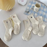 Polka Dot Socks | White Crew Socks | Sweet Cute Socks | Cute Outfits - KawaSocks