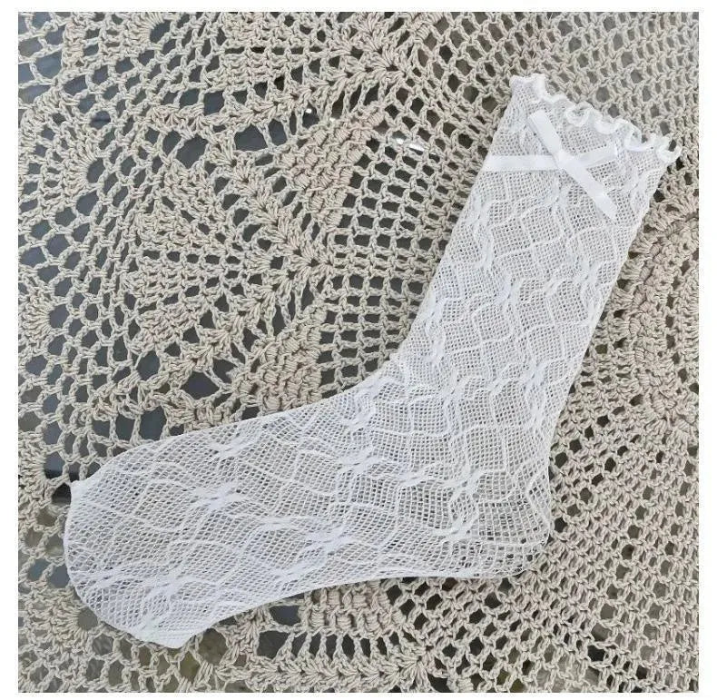Cute Lolita Socks with Ribbon | Frilly Socks with Lace - KawaSocks