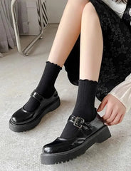 Solid Color Mid Calf Socks with Ruffle | Lolita Frilly Socks - KawaSocks