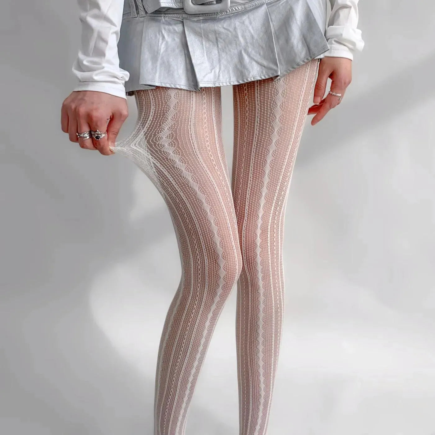 Vintage Lace Tights | Punk & Gothic Outfits | Kawaii Socks - KawaSocks
