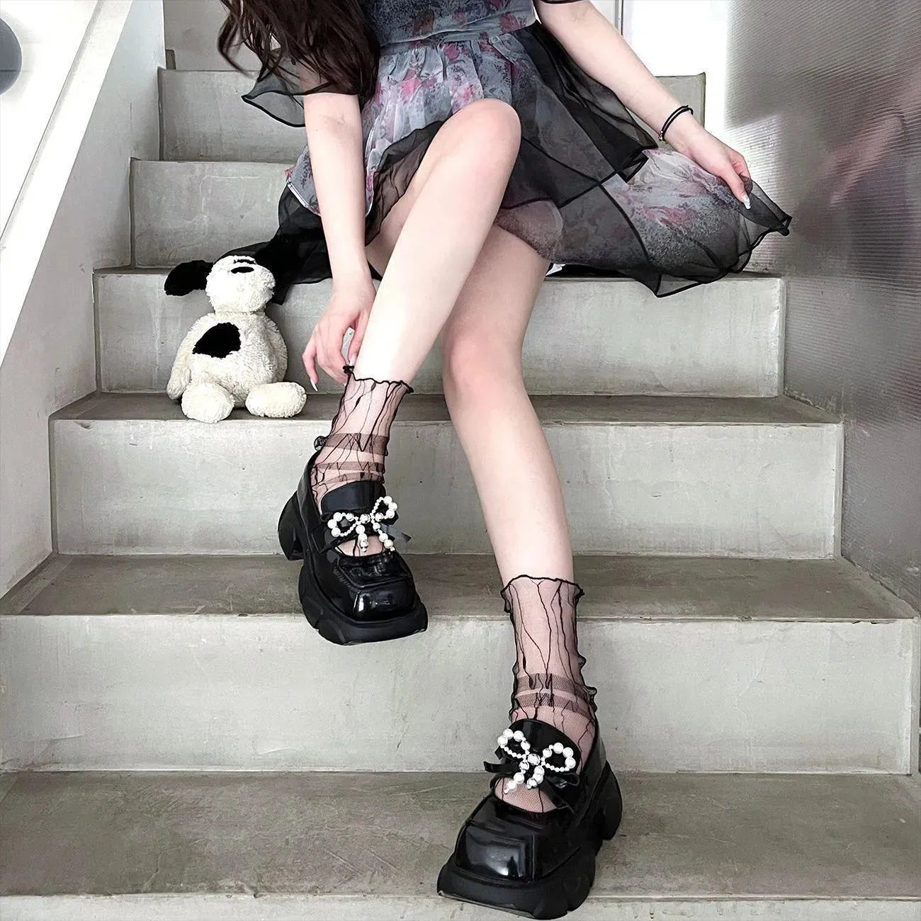 Sheer Ankle Socks & Mesh Ankle Socks | Kawaii Socks - KawaSocks