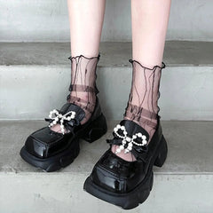 Sheer Ankle Socks & Mesh Ankle Socks | Kawaii Socks - KawaSocks