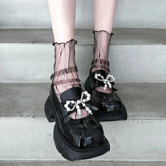 Sheer Ankle Socks & Mesh Ankle Socks | Kawaii Socks - KawaSocks
