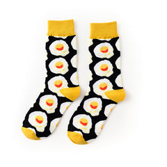 Fried Egg crew socks in the selected large fried egg design