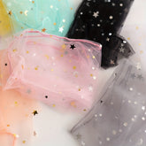 1 Pair Women'S Galaxy Pattern Tulle Tube Socks, Breathable Knit Polyamide 99% Spandex 1% Short Socks, Comfortable Loose Fit, Hand Washable - KawaSocks