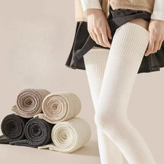 1 Pair/ warm Solid Color Over The Knee Socks, Thigh High Warmers, Over The Knee Socks, Comfy Wear Socks, Novelty Socks - KawaSocks