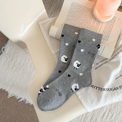 Light Grey Lamb crew socks, sold as one pair in the selected style