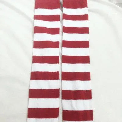 Harajuku Outfits Stylish Striped Thigh High Socks for Halloween - KawaSocks