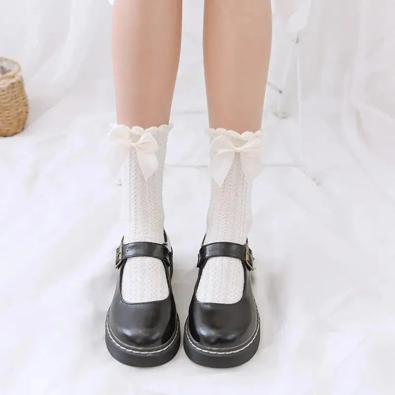 White Frilly Socks | Lolita Socks | Kawaii Outfits - KawaSocks