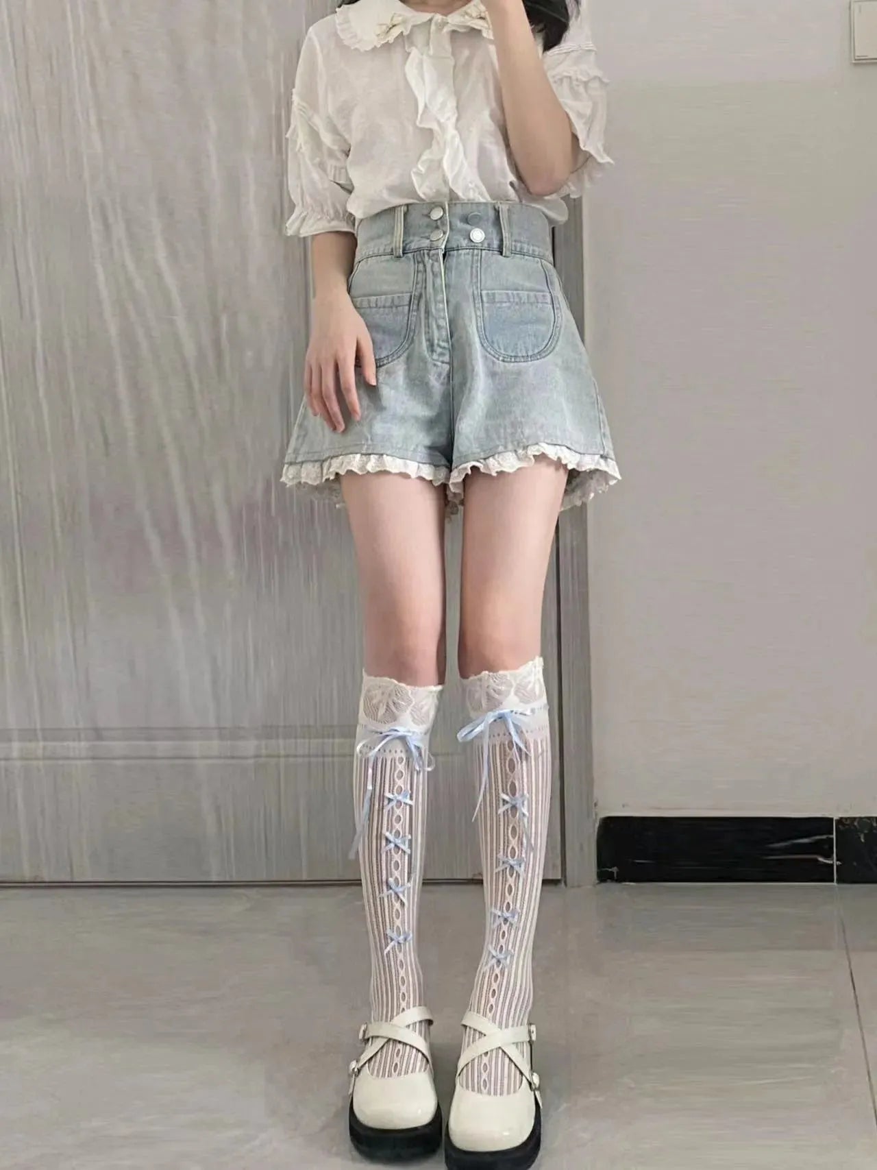 short dress with knee high socks How to Wear Knee-High Socks Like a Fashion Girl