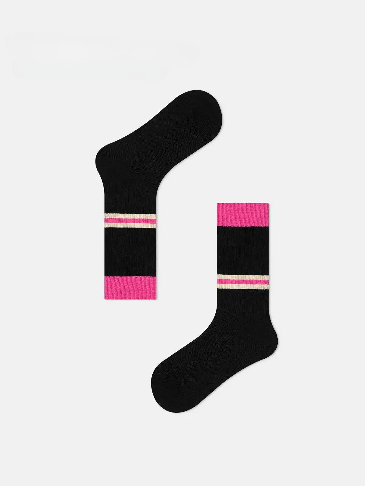 Colorful Socks | Contrast Color | Vintage Crew Socks | Striped Socks - KawaSocks