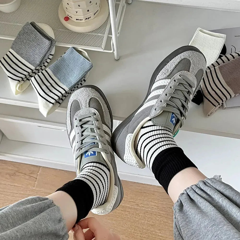 Cute Striped Socks | Different Color Socks | Contrast Color | Cute Outfits - KawaSocks