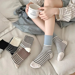 Cute Striped Socks | Different Color Socks | Contrast Color | Cute Outfits - KawaSocks