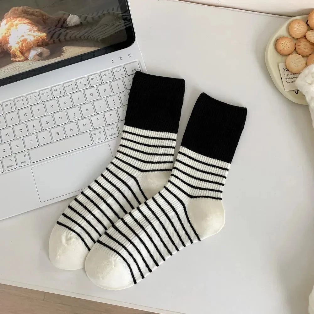 Cute Striped Socks | Different Color Socks | Contrast Color | Cute Outfits - KawaSocks