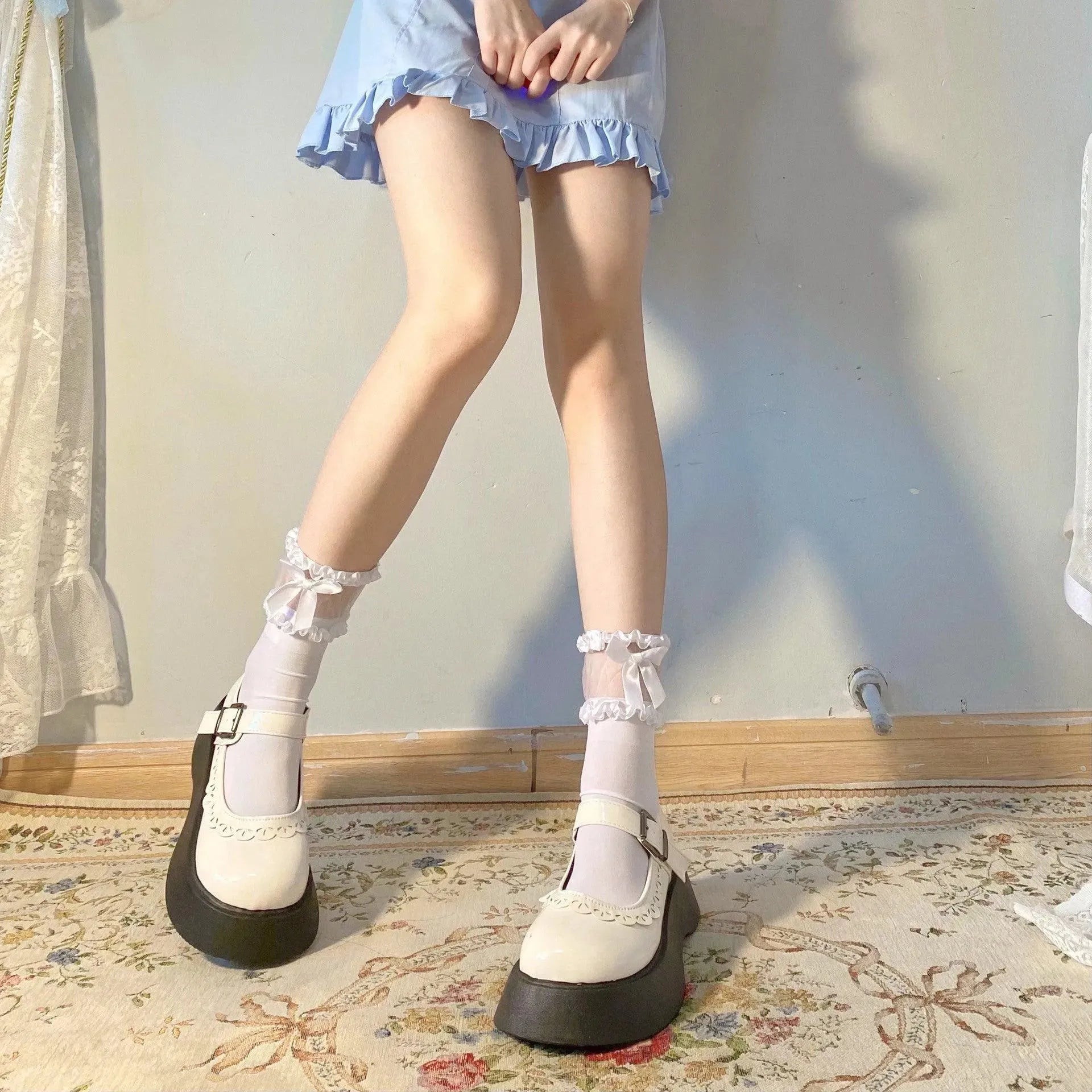Sweet Lolita Socks Ruffle Lace Princess Cute Socks | Kawaii Outfits - KawaSocks