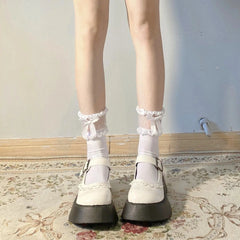 Sweet Lolita Ruffle Lace Cute Socks - KawaSocks