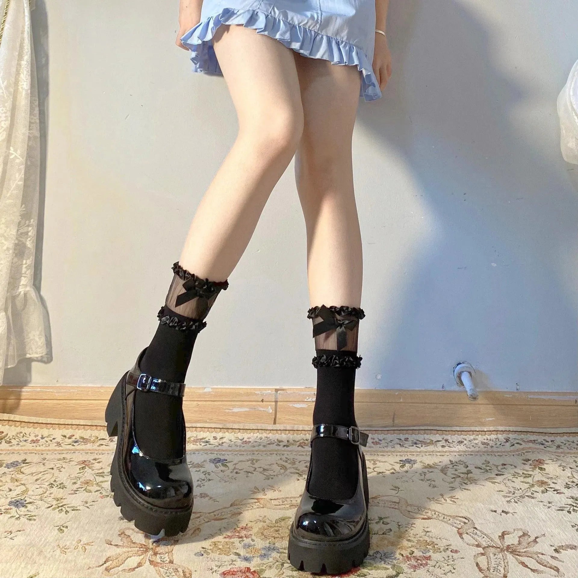 Sweet Lolita Ruffle Lace Cute Socks - KawaSocks