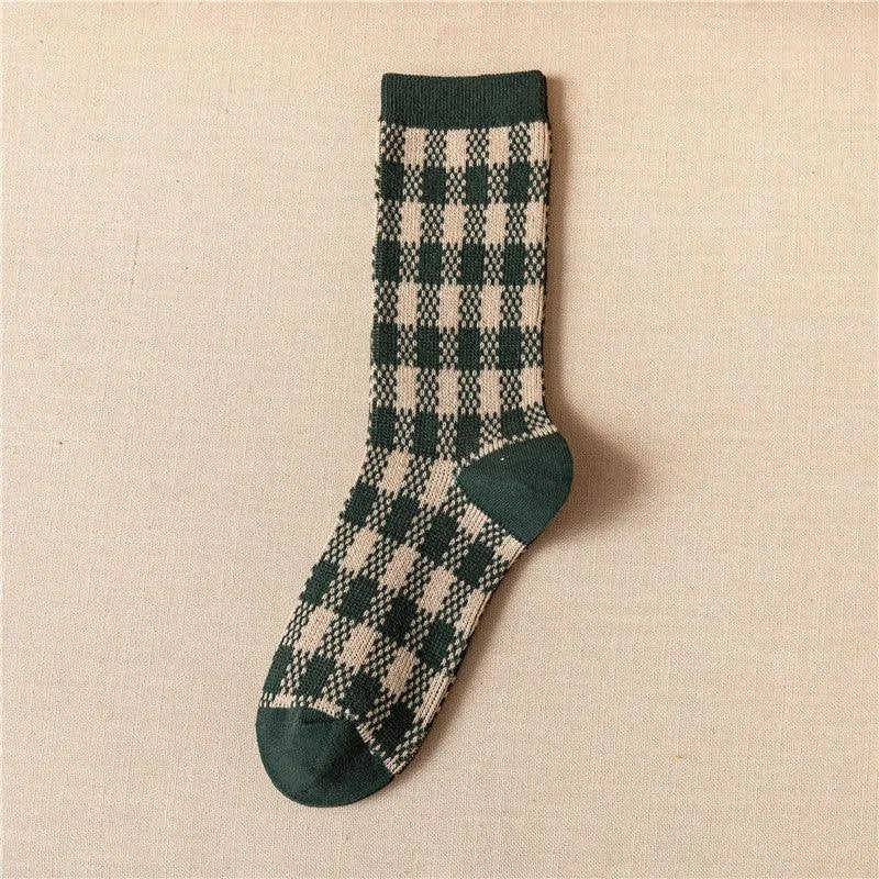 Funny Christmas Crew Socks | Crew Socks With Diamond Pattern - KawaSocks