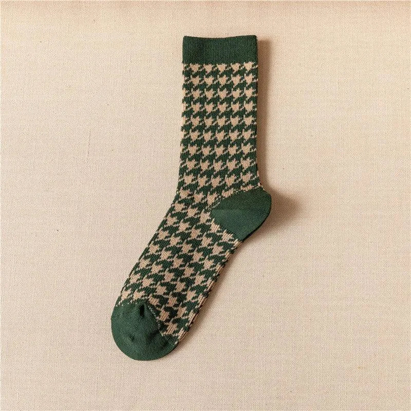 Funny Christmas Crew Socks | Crew Socks With Diamond Pattern - KawaSocks