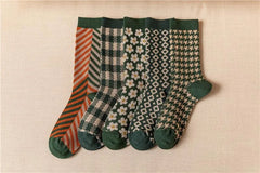 Funny Christmas Crew Socks | Crew Socks With Diamond Pattern - KawaSocks