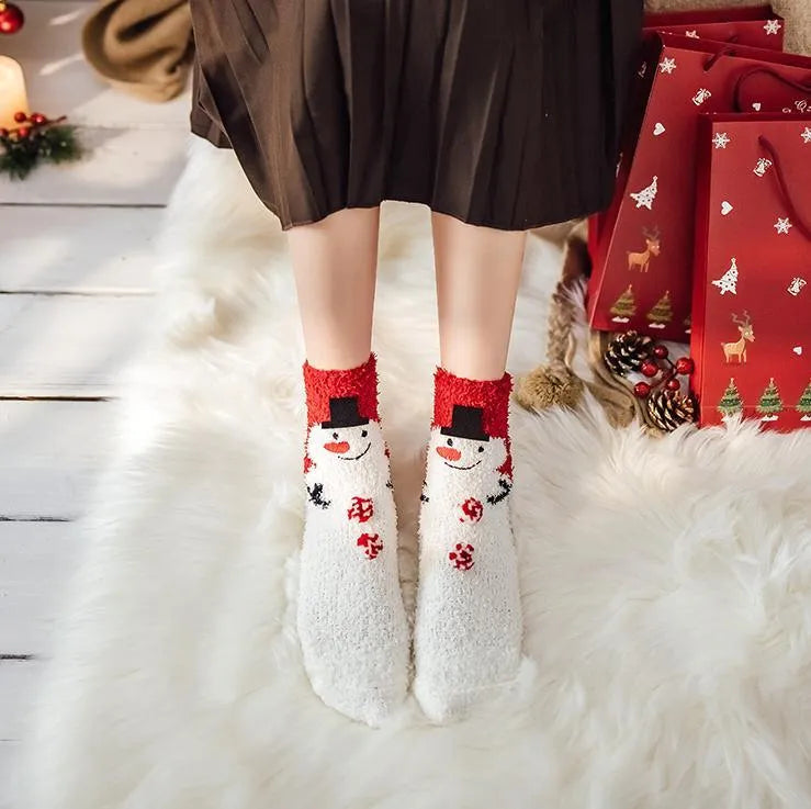 One Box of Fuzzy Christmas Socks | Funny Christmas Socks - KawaSocks