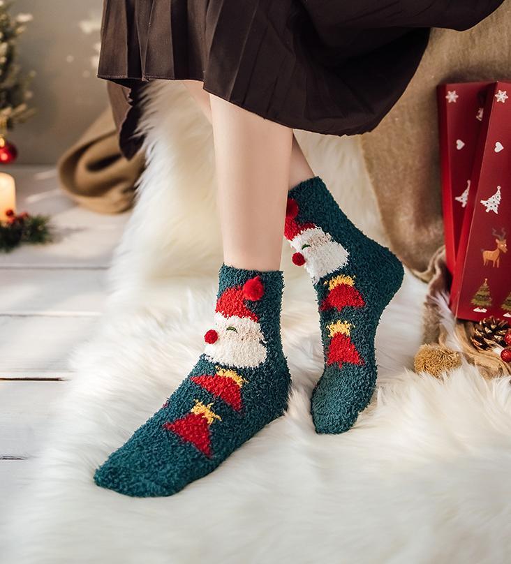 One Box of Fuzzy Christmas Socks | Funny Christmas Socks - KawaSocks