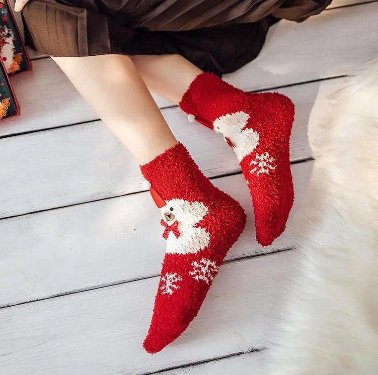 One Box of Fuzzy Christmas Socks | Funny Christmas Socks - KawaSocks