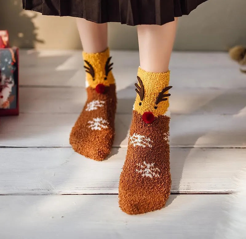 One Box of Fuzzy Christmas Socks | Funny Christmas Socks - KawaSocks