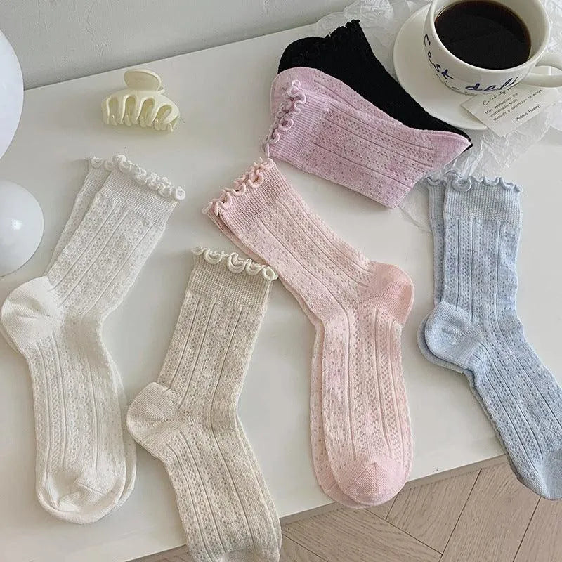 Lace Crew Socks for Summer | Cute Frilly Socks for Women | Kawaii Outfits - KawaSocks