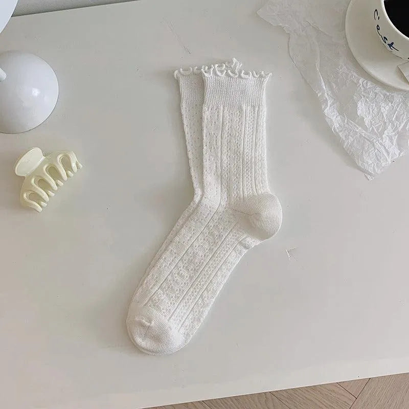 Lace Crew Socks for Summer | Cute Frilly Socks for Women | Kawaii Outfits - KawaSocks