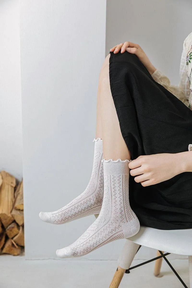 Lace Crew Socks for Summer | Cute Frilly Socks for Women | Kawaii Outfits - KawaSocks