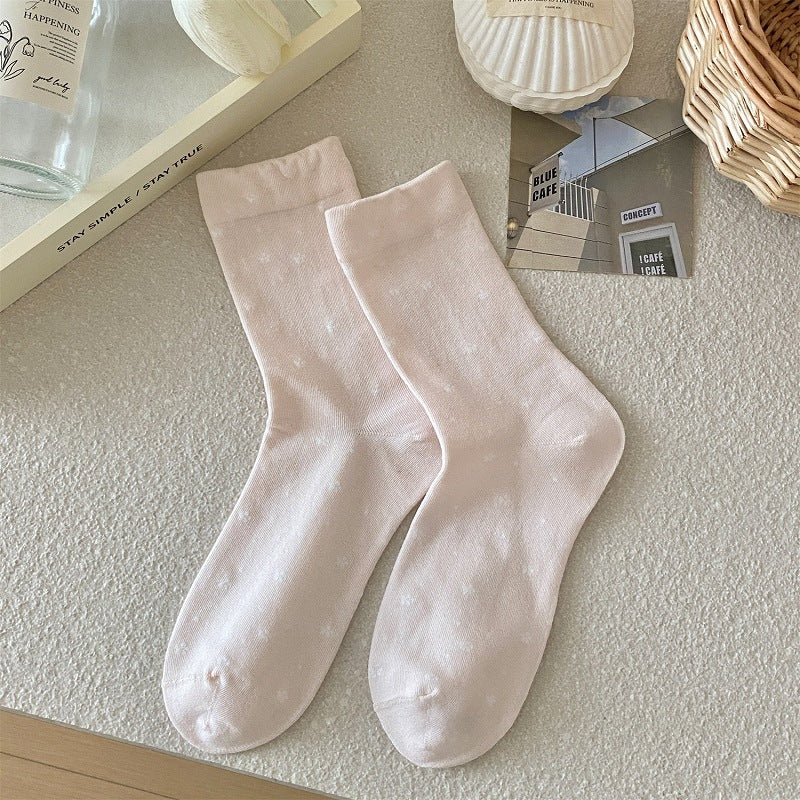 Soft Girl Cottagecore Smooth Cotton Dainty Bow & Gingham Crew Socks For Everyday Cute Outfits - KawaSocks