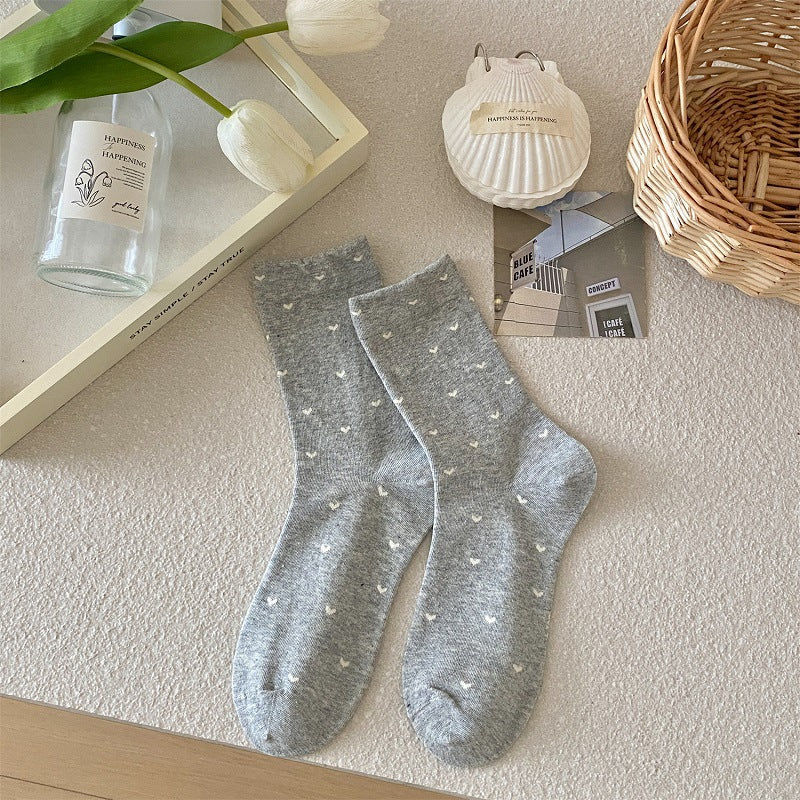 Soft Girl Cottagecore Smooth Cotton Dainty Bow & Gingham Crew Socks For Everyday Cute Outfits - KawaSocks