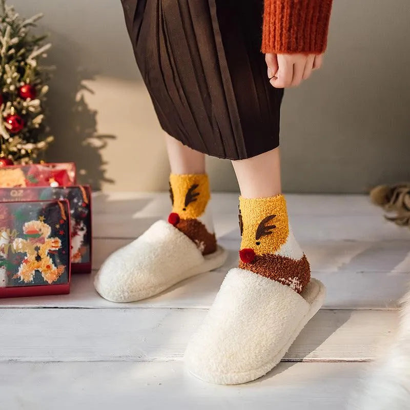 One Box of Fuzzy Christmas Socks | Funny Christmas Socks - KawaSocks