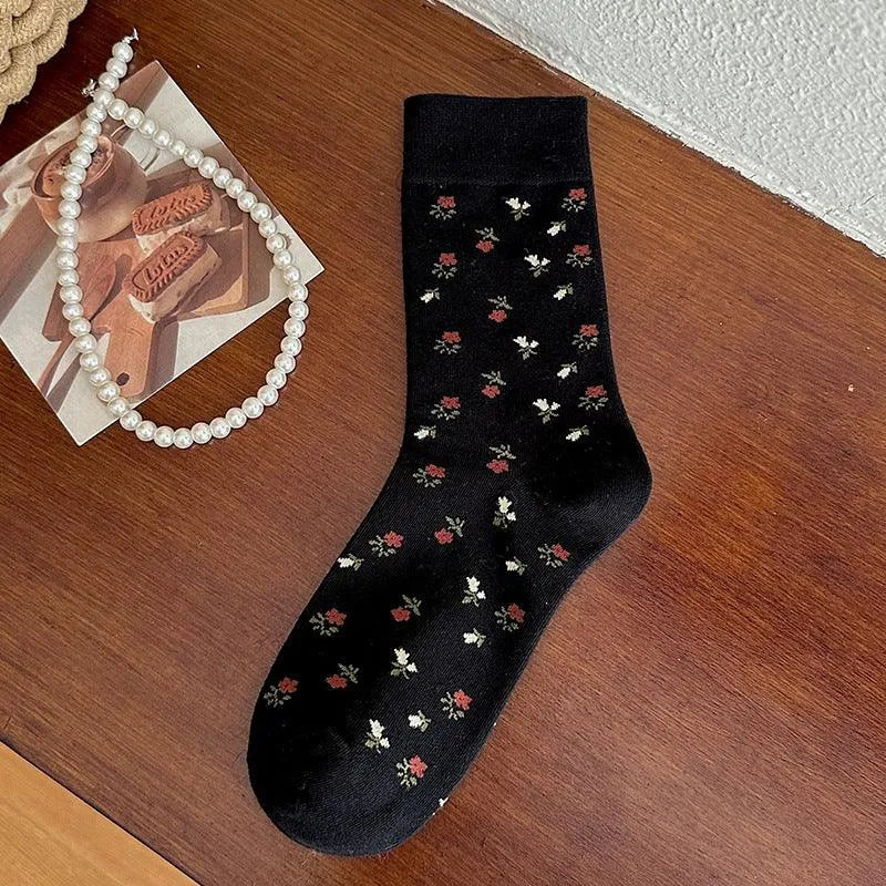 Polka Dots Crew Socks | Cotton Socks | Cute Socks - KawaSocks