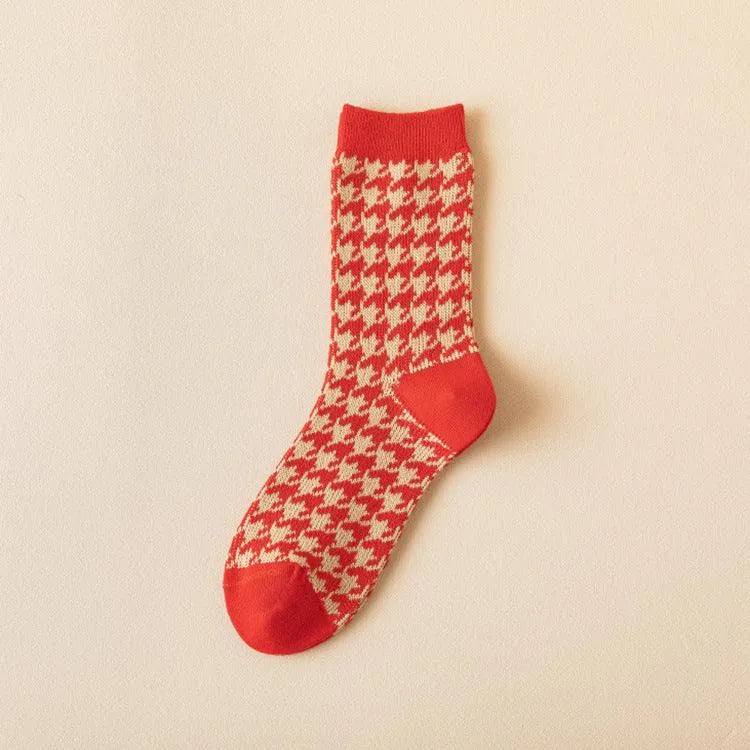 Red Christmas Crew Socks | Cute Christmas Socks | Cute Outfits - KawaSocks