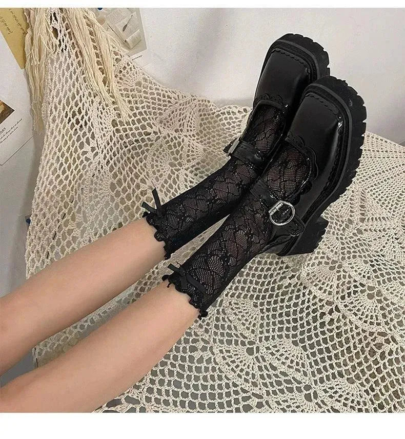 Cute Lolita Socks with Ribbon | Frilly Socks with Lace - KawaSocks