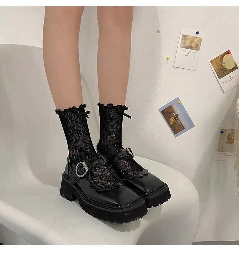 Cute Lolita Socks with Ribbon | Frilly Socks with Lace - KawaSocks