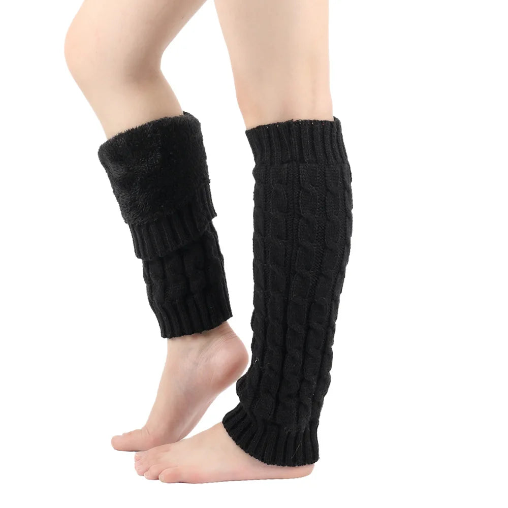 Women's Autumn Long Socks Knitted Foot Cover Leg Breathable Warmers Winter Protector Stocking Legging Non-Slip Home Ladies Socks