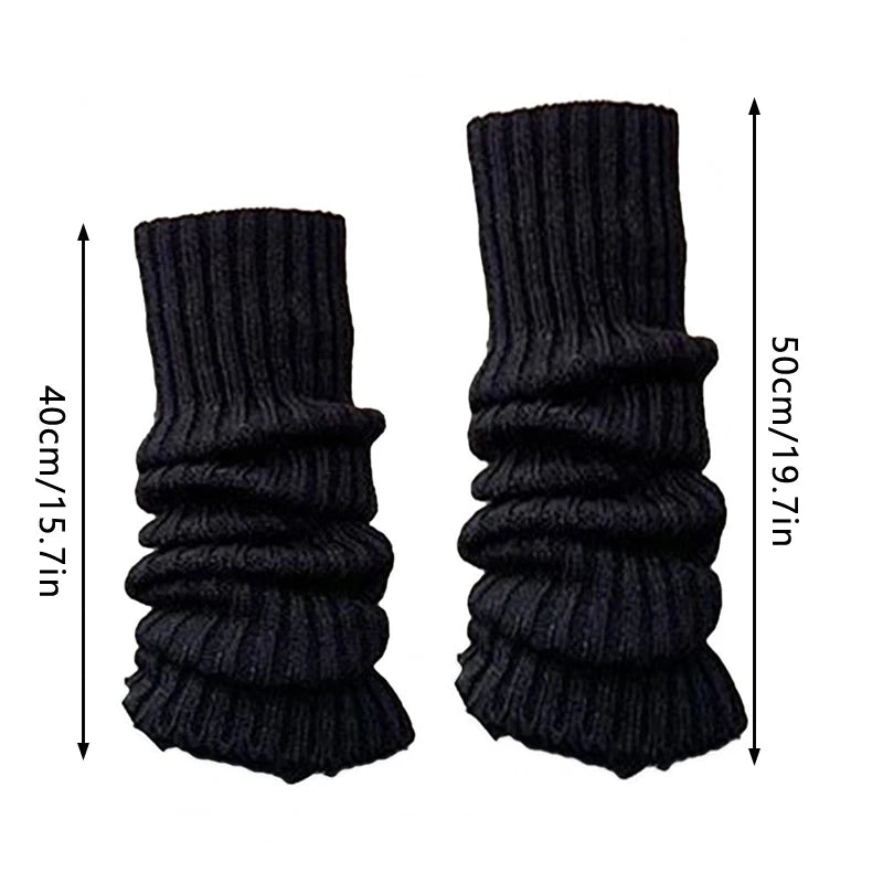 Lolita Leg Warmers Women Long Socks Wool Knitted Foot Cover Arm Warmer Autumn Winter Crochet Heap Socks Boot Cuffs Stockings