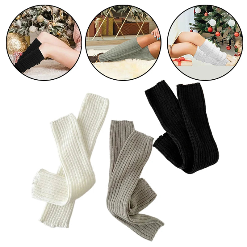 Lolita Leg Warmers Women Long Socks Wool Knitted Foot Cover Arm Warmer Autumn Winter Crochet Heap Socks Boot Cuffs Stockings