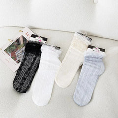 Seamless Socks for Women | Lace Socks | Nylon Sheer Socks - KawaSocks