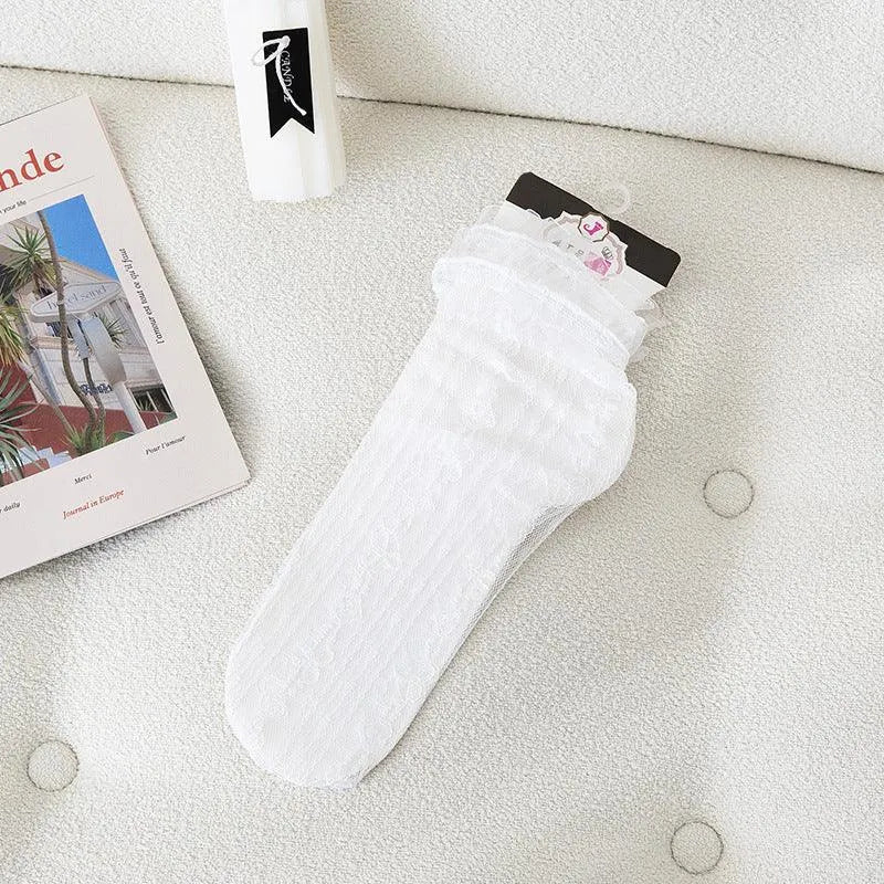 Seamless Socks for Women | Lace Socks | Nylon Sheer Socks - KawaSocks