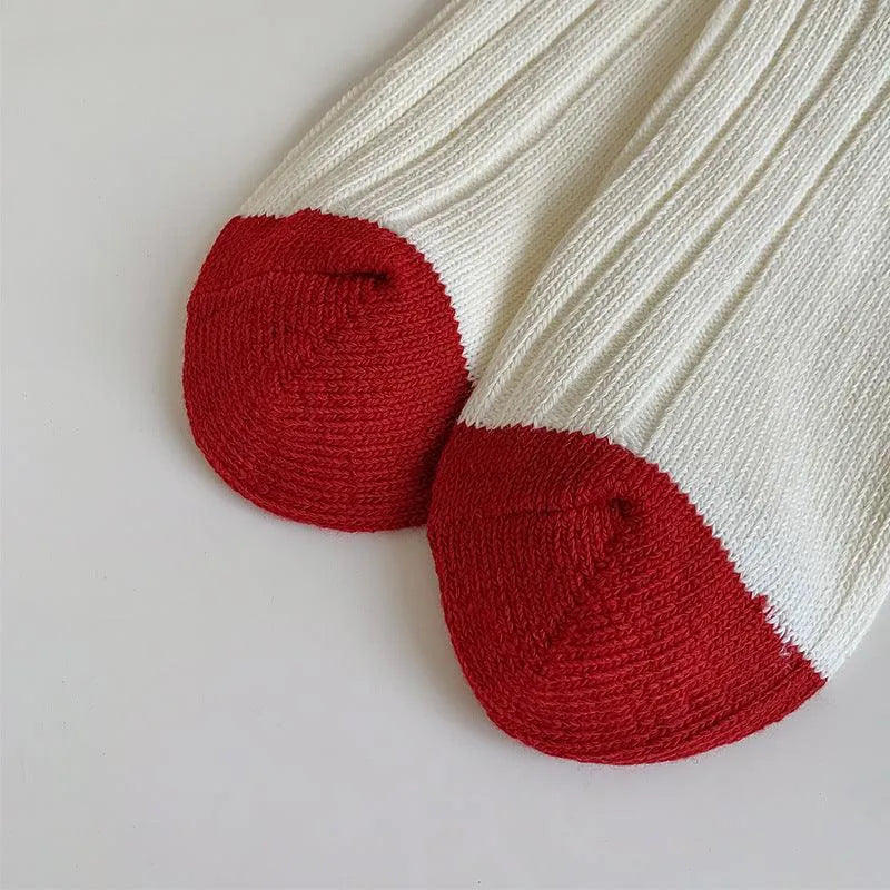 Striped Christmas Crew Socks | Korean Fashion Socks - KawaSocks